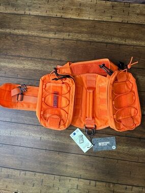 OneTigris Mammoth Dog Backpack Harness Tactical Saddle Bag Blaze Orange Size M